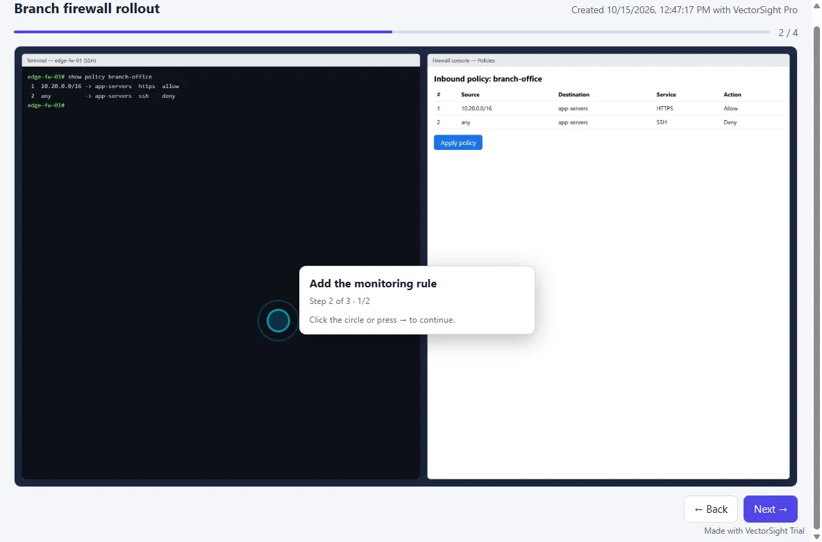 Send the demo as an interactive web page to click through